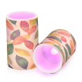 thumbnail image 7 of Yayeee Flameless Candles with Remote Flickering Battery Operated Multi Color Changing, Green Retro Autumn Leaves, 7 of 7