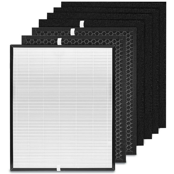 Favastee AD3000 Replacement Filters Compatible with 3000 4-in-1 Home Air Purifier, 1 Filter, 2Activated Carbn and 4 Extra Carbn Pre-filters