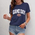thumbnail image 4 of Karight Football Shirts for Women Game Day T Shirts Football Outfits Funny Graphic Tee Casual Short Sleeve Tee Shirts, 4 of 4