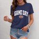 thumbnail image 4 of Karight Football Shirts for Women Game Day T Shirts Football Outfits Funny Graphic Tee Casual Short Sleeve Tee Shirts, 4 of 4