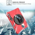 thumbnail image 7 of Dteck Rugged Case For Samsung Galaxy Tab S7 Plus 12.4-inch SM-T970 T975 T976, Heavy Duty Three Layer Rugged Hybrid Shockproof Case with 360 Rotating Stand / Hand Strap, Red, 7 of 7
