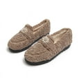 thumbnail image 5 of Zapatos de mujer para otoño/invierno, de lana de cordero, suela plana, un pedal, suela gruesa, talla grande, zapatos de terciopelo 41-43, 5 of 5