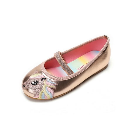 

Harsuny Girl s Ballerina Flat Dress Ballet Flat Shoes(Toddler/Little Kid) Champagne 11.5c