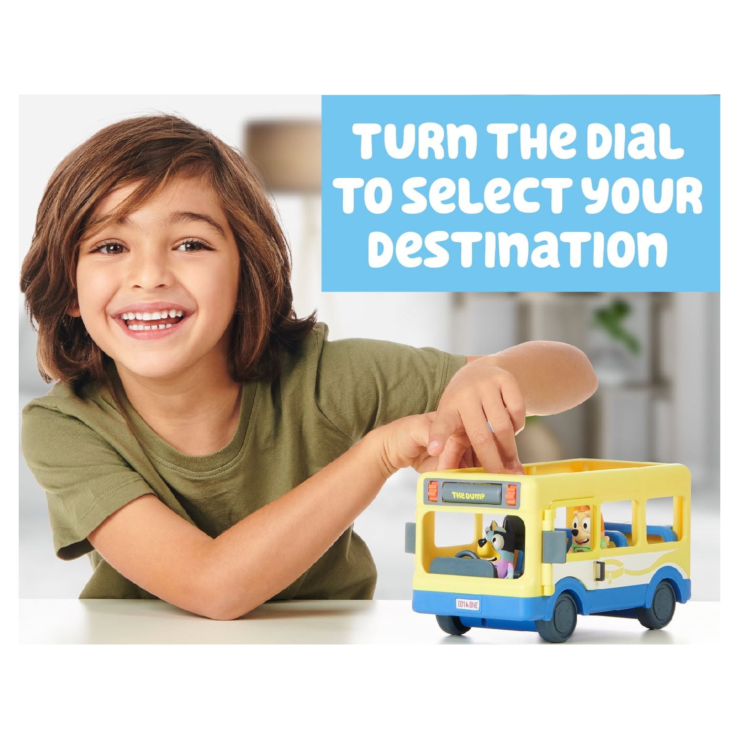 Bluey, Adventure Bus, Bus Vehicle Bluey and Bingo 2.5-3" Figures, 1 Accessory, Preschool, Ages 3+