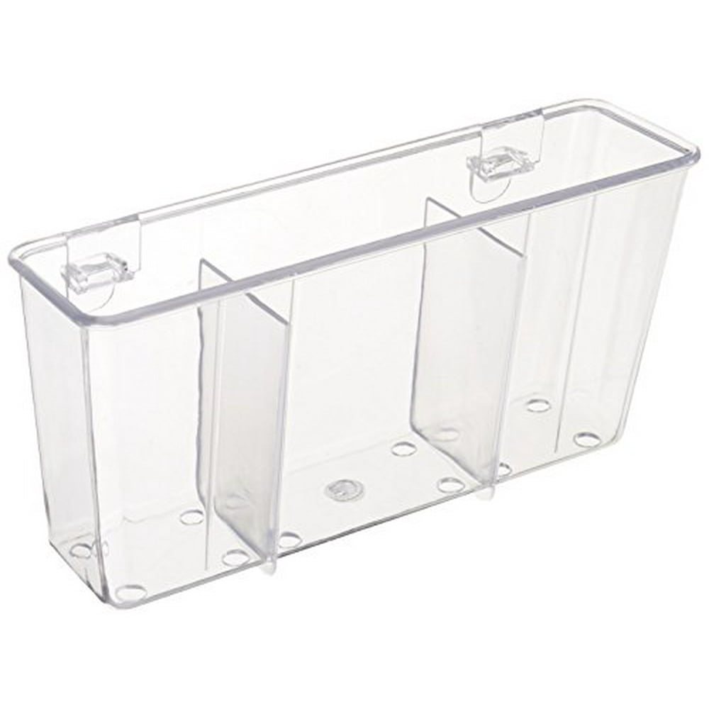 Cutlery Holder (Clear) (4.5"H x 7.75"W x 2.25"D)
