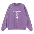 thumbnail image 2 of Sudadera con capucha vintage desgastada con letras de fe y cruz lavada para hombre, ropa de abrigo, sudadera holgada de algodón para otoño, sudadera estilo hip hop, 2 of 5