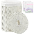 thumbnail image 1 of Large Laundry Hamper Laundry Basket Round Gal L) Handwoven Wicker Laundry Baskets Rattan Laundry Basket with Laundry Bag Handles Mesh Bags for Living Room Bedroom, 1 of 5