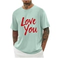 thumbnail image 1 of Camisas de Manga Larga para Hombres Imprimir Casual Cuello Redondo Blusa de Manga Corta, Camisas de Lino para Hombres, 1 of 1