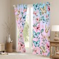 thumbnail image 3 of Castle Fairy Watercolor Butterflies Curtains Pack Of 2 (42X84 Each) for Teens Women Men,Abstract Gradient Curtains Blackout,Kawaii Flower Bedroom Curtains,Ultra Soft Home Decor, 3 of 6