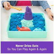 Kinetic Sand Sandbox Set with Blue Sand, Tools & Storage