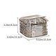thumbnail image 4 of Bote de basura con tapa de prensa de escritorio con patrón de onda de agua | Mini cubo de basura de plástico estilo glaciar | Levantamiento lento silencioso y tapa abierta con un solo clic | Cubo de, 4 of 7