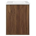 thumbnail image 6 of Modway Transmit 18" Wall-Mount Wood Bathroom Vanity in Walnut/White, 6 of 8
