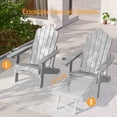 thumbnail image 6 of ACEGOSES Adirondack Chair Set of 2 with Retractable Ottoman, HIPS Folding Adirondack Chair with Cup Holder, All-Weather Fire Pit Chair for Outdoor, Light Gray, 6 of 6