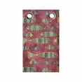 thumbnail image 1 of Fish Hanging Pocket Organizer, Aboriginal Style Ornamental Fish Feels in Vivid Tones, Printed Polyester Storage Bag with Pockets, 9" x 16", Pale Ruby and Multicolor, 1 of 2