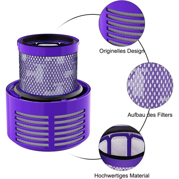 Ensemble de 2 Filtres de Remplacement pour Aspirateur Dyson V10 SV12 Filtre Réutilisable pour Aspirateur Dyson V10 SV12 Lavable Cyclone Animal Absolu Numéro de Pièce DY-969082-01