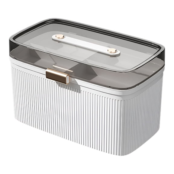 ACDANC Medicine Chest First Aid Box Emergency Tin Compartment Storage Organizer with Handle