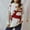 White, variant on Women's Fashion Sweater, Loose Fit Comfort Wear Long Sleeve Deer Printed Round Neck Casual Pullover Tops White XL