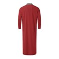 thumbnail image 4 of XDZJLR Men's Shirts Muslim Arabia Casual Long Sleeve Pocket Loose Robe Robe Plaid Printing Shirts for Men, 4 of 7