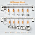 thumbnail image 2 of U-Taste 18/8 Stainless Steel Measuring Cups and Spoons Set: 10 Pieces Metal Stacking Kitchen Baking Cooking Food Measure Set 5 Cups 5 Spoons with Strengthened Weld Joints (Orange), 2 of 10