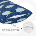 thumbnail image 5 of Balery Beautiful King Penguin Pattern Pillow Covers,Bed Pilowcases,Reversible Plush Throw Pillow Covers End Pillow Encasement,Pillow Case - 16"X24", 5 of 9