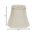 thumbnail image 4 of 14" White Slanted Square Bell Monay Shantung Lampshade, 4 of 4