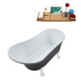 thumbnail image 6 of 55" Streamline N359WH-IN-WH Clawfoot Tub and Tray With Internal Drain, 6 of 10