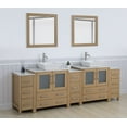 thumbnail image 3 of Vanity Art 96" Double Sink Freestanding Bathroom Vanity Set with Engineered Marble Top and Mirror, 3 of 9