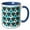 Blue/White, variant on 3drose, Punk Rockabilly Zebra Blue White Black Print, 11oz Mug