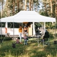 thumbnail image 4 of Costway 10 X 14 FT Pop up Canopy Tent with 4 Sidewalls, Wheeled Bag, 4 Sandbags, 8 Stakes White, 4 of 10