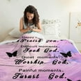 thumbnail image 6 of Healing Blanket, Positive Inspirational Thoughts Sherpa Blanket with Scripture Bible Verse Soft Throw Blanket -Christian Gifts for Women 50x60 Inch, 6 of 6
