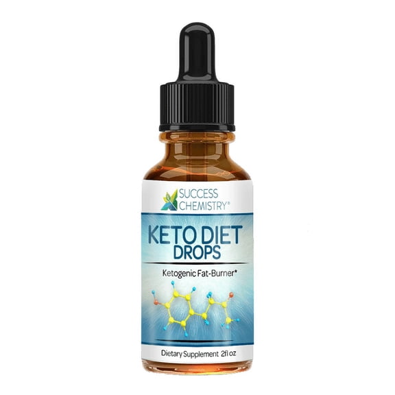 Success Chemistry Keto Diet Drops Fat-Burner Supplement Unisex Adult for General Health & Wellness with Targeted Herbal Formula - 60 Capsules