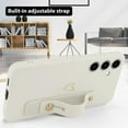 thumbnail image 4 of Designed for Samsung Galaxy S24 Case with Strap Silicone Love Heart Phone Cover for Women Wristband Kickstand Full Body Protective Slim Case for Galaxy S24 2024-Beige, 4 of 9