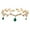 Green, variant on HUANLEDASH Wedding Hair Tiara Shiny Rhinestone Bridal Crown Leaves Shape Adjustable Tiara Wedding Hair Accessories Headpieces Head Jewelry