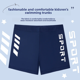 thumbnail image 2 of Bañador profesional para niños con estampado de letras único para niños de 4 a 12 años, pantalones cortos de entrenamiento, 2 of 4
