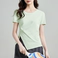 thumbnail image 5 of Women's Short Sleeve Workout Tops Ruched T-Shirts with Side Slit, Breathable Athletic Exercise Tee Shirts, 5 of 9