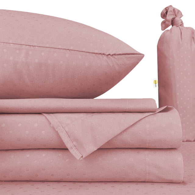 Sábanas Embosadas Individual 2500 Hilos ONSTORE Rosa