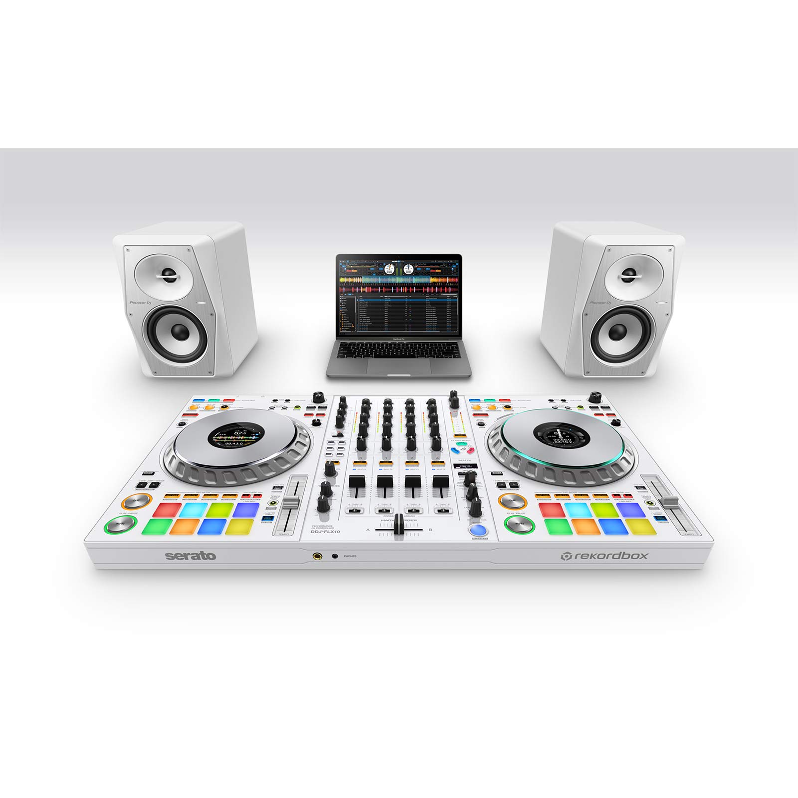 Pioneer DJ DDJ-FLX10-W 4-Channel DJ Controller White with Road Case Package