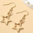 thumbnail image 3 of Star Earrings Silver Star Earrings Silver Star Earrings 1 Pair Drop Earrings Hoop Earrings For Women's Party Evening Gift Date Alloy Fancy Fashion Star Goth Minimalist Star Decoration Drop E, 3 of 8