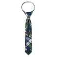 thumbnail image 4 of Jacob Alexander Young Boys' Royal Tartans Plaid Dress Gordon 11 inch Pre-Tied Zipper Neck Tie - Green White, 4 of 7