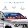 thumbnail image 3 of Bingfone Beach With Palm Trees Car Windshield Sunshade,Sun Foldable Sun Shield Sun Visor For Car - Medium, 3 of 8
