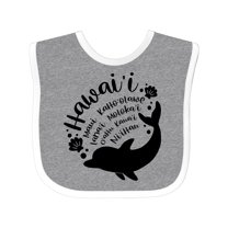 Inktastic Hawaii Islands with Dolphin Boys or Girls Baby Bib