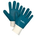 thumbnail image 1 of Heavyweight Knit Wrist Gloves, 9/Large, Nitrile Coating, Cotton Shell , Pair, 1 of 1