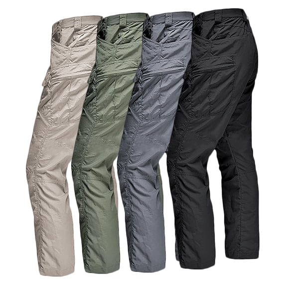 Men Relaxed Utility Cargo Pants Stretch Ripstop Multi Storage Field All Terrain Trousers S-XXL(1 piece)