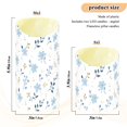 thumbnail image 4 of Small Blue Flower Pattern Flameless Candles 2 PCS with Remote Realistic Moving Flame LED Tapered Pillar Set for Home Decor, 4 of 7