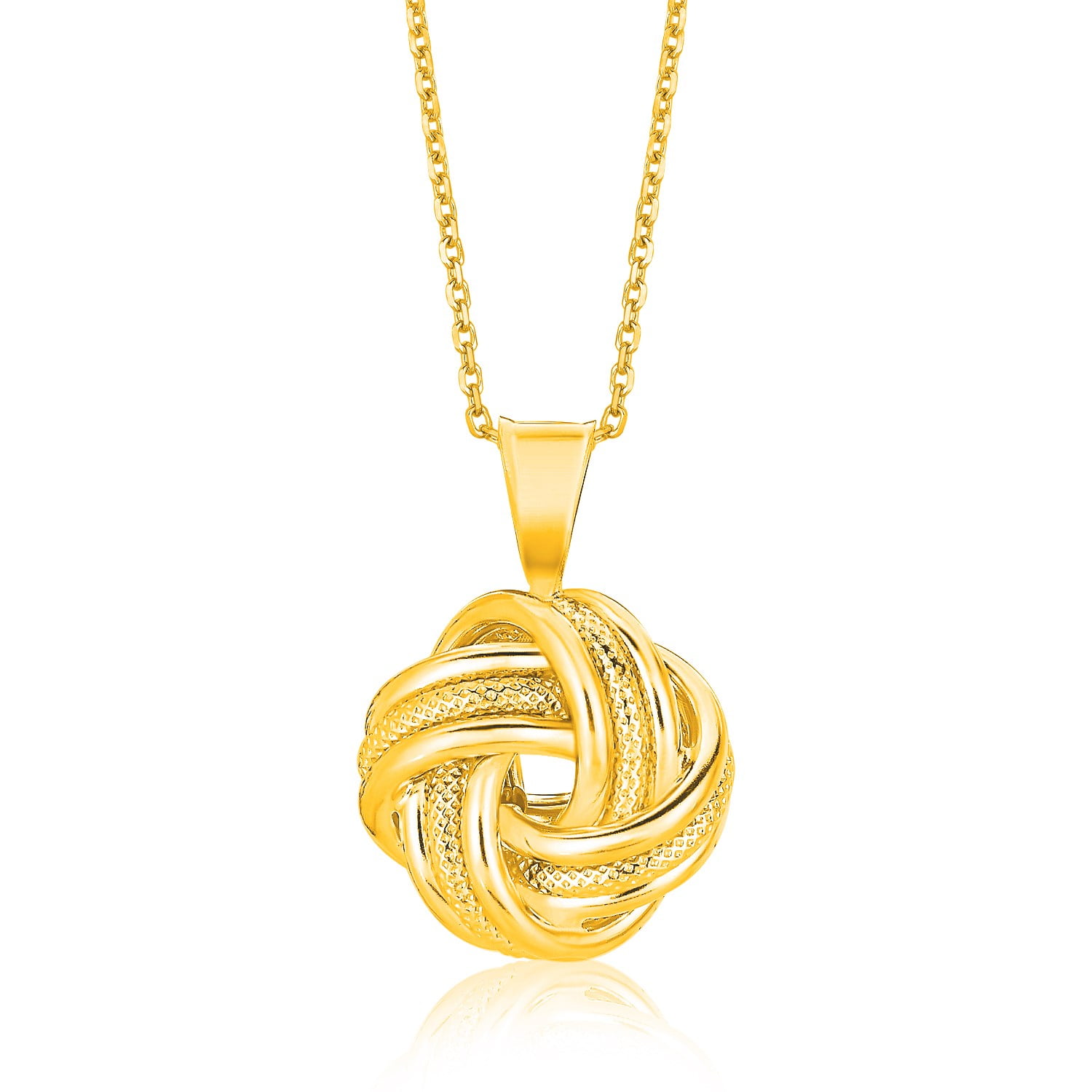 14k Yellow Gold Polished Love Knot 