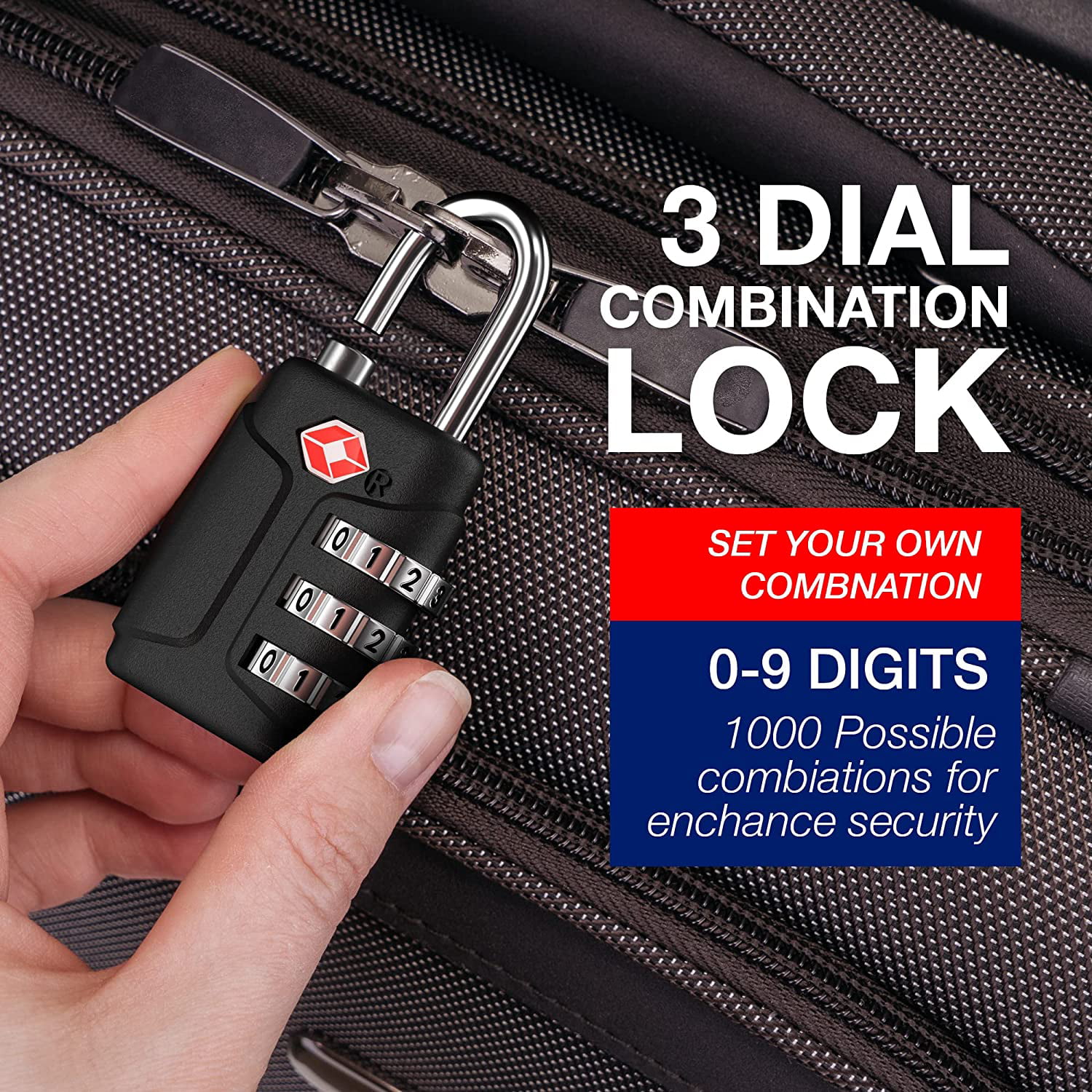Kensington TSA Accepted Keyed Luggage Lock - 4-Pack