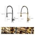 thumbnail image 3 of Deck Mounted Flexible Kitchen Faucets Pull Out Mixer Tap Black Hot Cold Kitchen Faucet Spring Style With Spray Mixers Taps ,Built To Last, 3 of 7