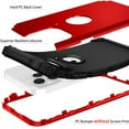 thumbnail image 2 of for iPhone 13 Pro Case, Slim Dual Layer 3 in 1 Heavy Duty Protection Hybrid Hard PC Soft Silicone Rugged Bumper Anti Slip Full-Body Protective Cases for iPhone 13 Pro, Red, 2 of 5