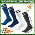 thumbnail image 7 of Hengguang 4 Pairs Kids Over Knee Soccer Socks, Boys Soccer Socks for Children Aged 5-12 to Playing Sports, 7 of 7