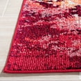 thumbnail image 3 of SAFAVIEH Madison Oscar Abstract Distressed Runner Rug, Red/Ivory, 2' x 8', 3 of 9